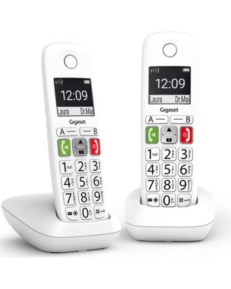 GIGASET TELÉFONO INALÁMBRICO E290 PACK DUO BLANCO