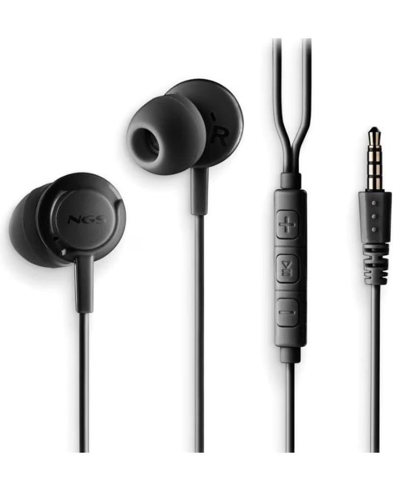 NGS AURICULARES INTRAUDITIVOS CROSS DRIFT CON MICRÓFONO JACK 35 NEGROS