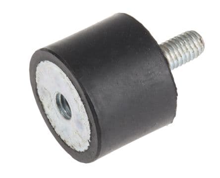 RS PRO Montaje antivibración AV Type B, Bobina macho a hembra, Cilíndrico, alt. 15 mm, rosca M5 17.18 kg, montaje