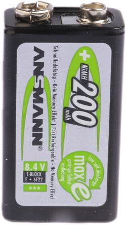 Ansmann Pila 9V recargable de NiMH, 200 mAh, 200 mAh