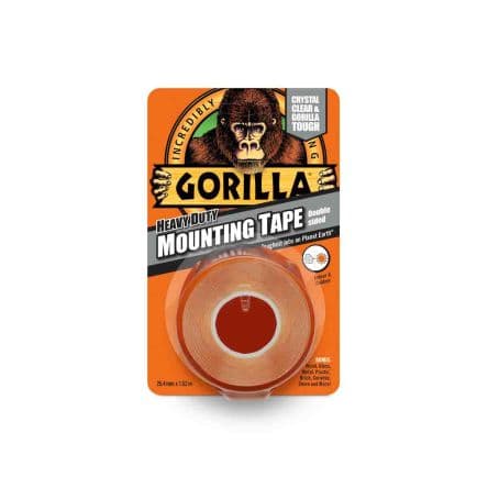 GORILLA GLUE EUROPE LTD Cinta americana Gorilla Tape, Tela de polietileno de color Transparente, 25.4mm x 1.52 m, grosor