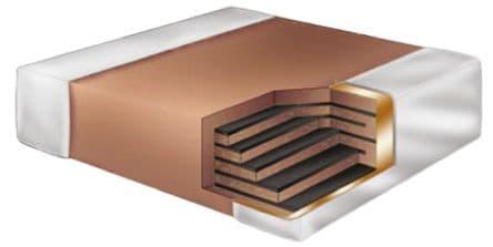 KEMET Condensador cerámico multicapa, 100 nF, ±10 %, 500V dc, Superficie, X7R dieléctrico