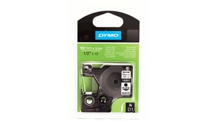 Dymo Cinta para impresora de etiquetas, color Negro sobre fondo Blanco, para usar con Administrador de etiquetas 3.5 m