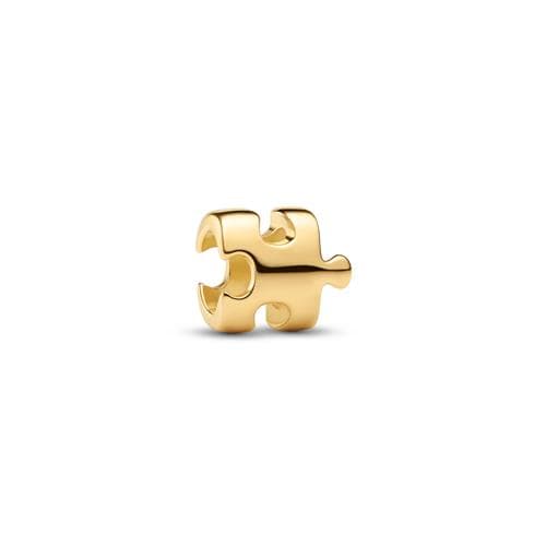 Mini colgante deslizante con pieza de rompecabezas, Moments, oro IP