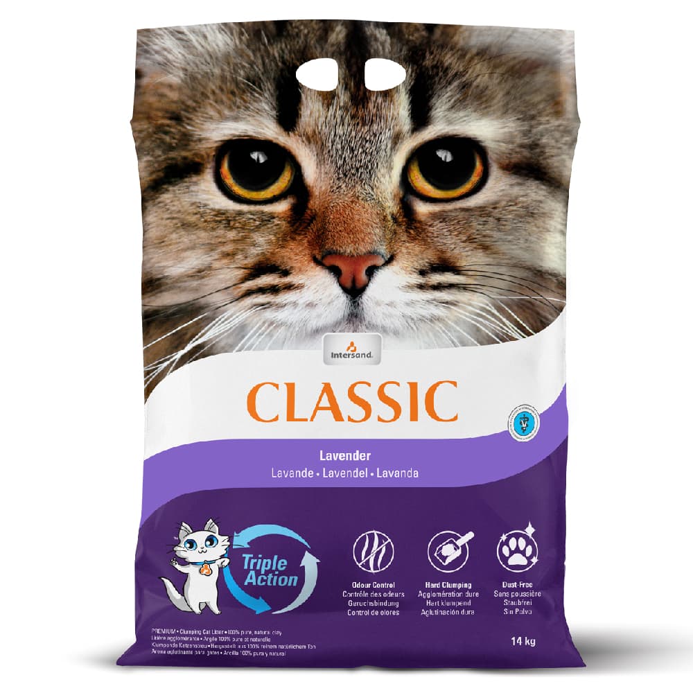 Classic arena aglomerante con olor a lavanda - 14 kg