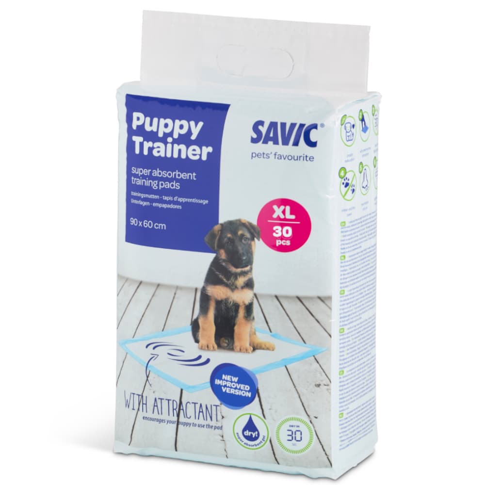 Savic Puppy Trainer empapadores para perros - Extragrandes: 90 x 60 cm (L x An) 2 x 30 uds. - Pack Ahorro
