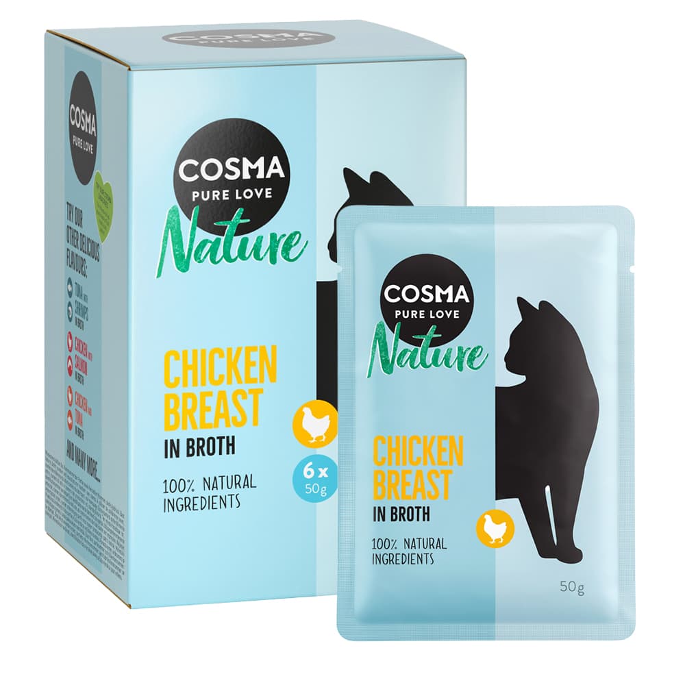 Cosma Nature 36 x 50 g en bolsitas - Megapack Ahorro - Pechuga de pollo