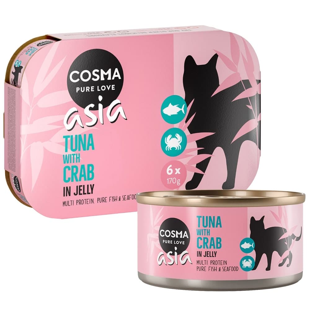 Cosma Asia en gelatina 24 x 170 g - Pack Ahorro - Atún con cangrejo