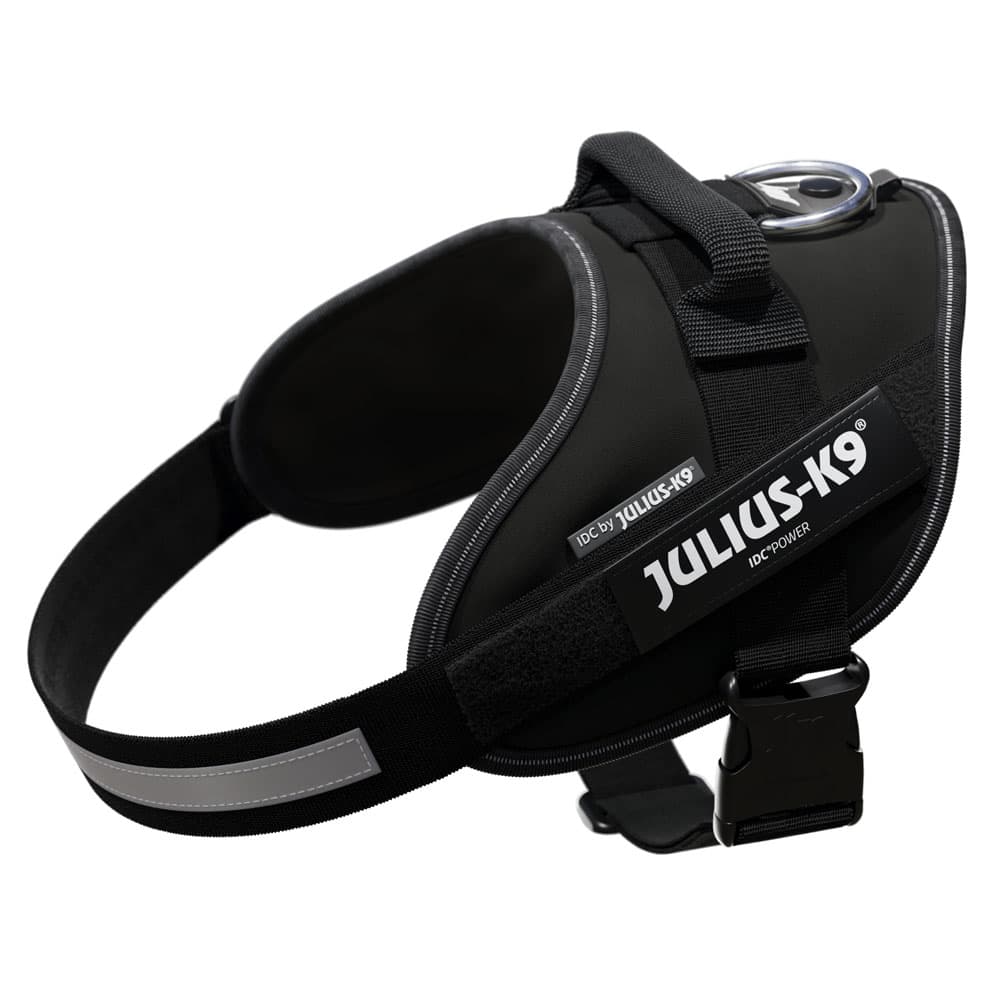 Arnés Julius-K9 IDC® Power negro para perros - Talla M: perímetro torácico 58 - 76 cm