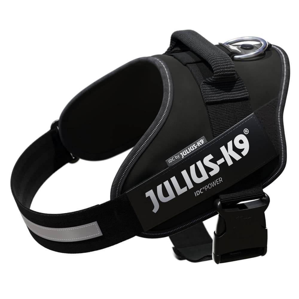 Arnés Julius-K9 IDC® Power negro para perros - Talla L: perímetro torácico 63 - 85 cm