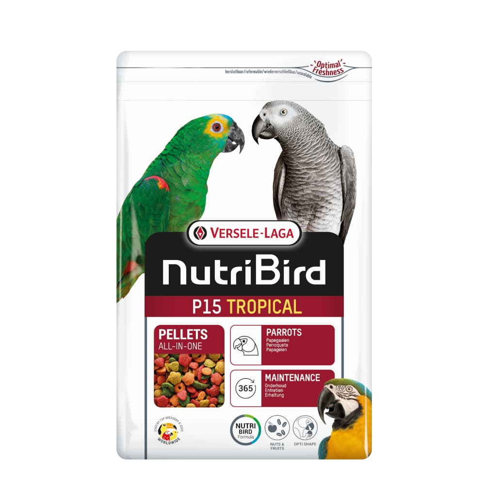 Versele-Laga Nutribird P15 Tropical comida para loros - 2 x 10 kg - Pack Ahorro
