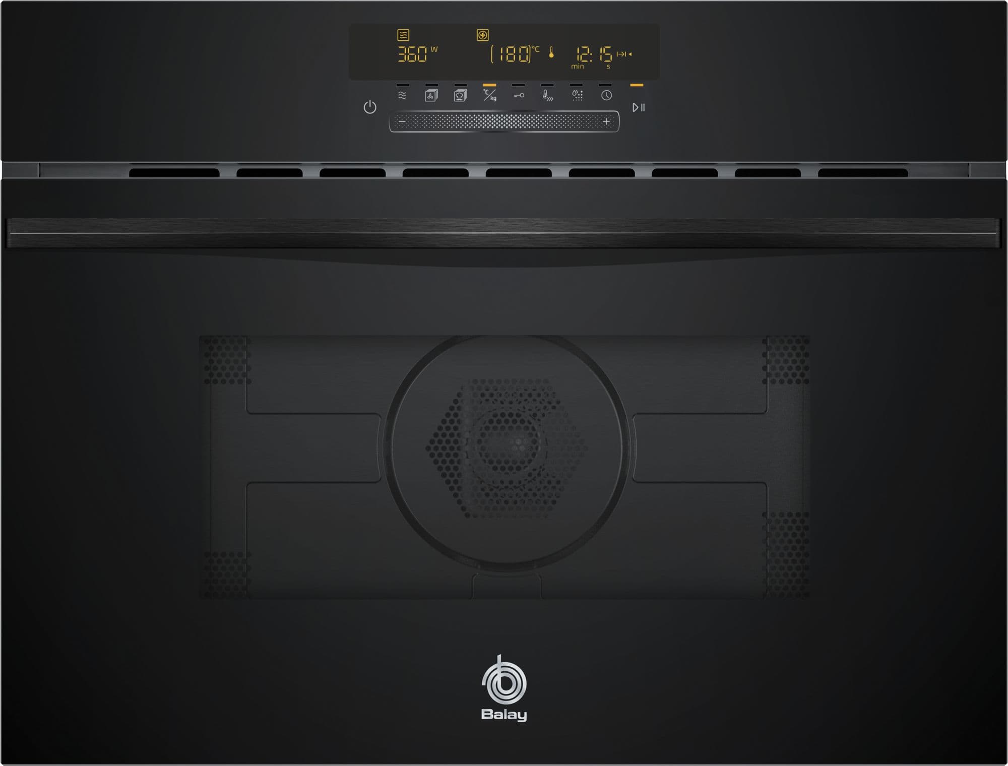 BalayHorno compacto con microondas 60 x 45 cm Cristal negro, Negro 3CW5179N3