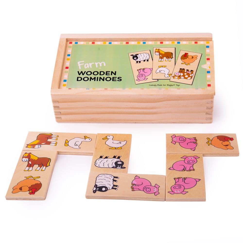 Bigjigs Toys Dominó de madera - Granja