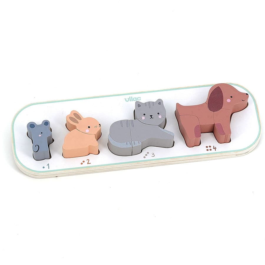 Vilac Puzzle encajable Aprendo a contar animales Sarah Betz