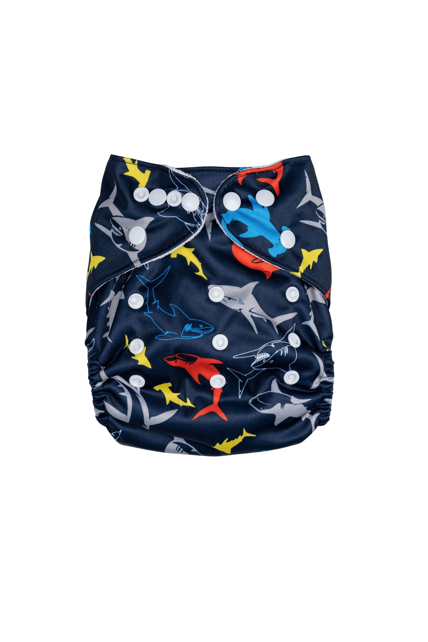 Pañal de tela de bambú ajustable - Tiburones