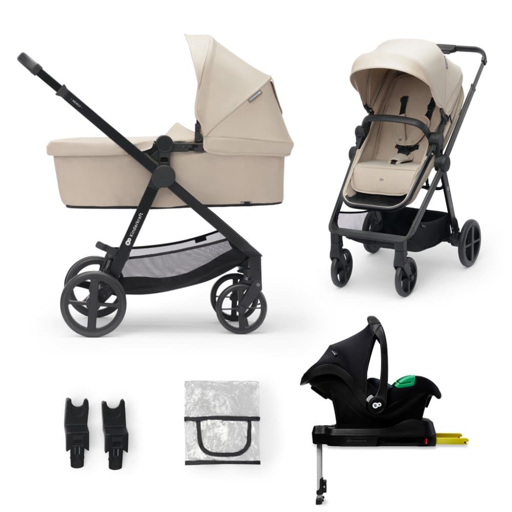 KINDERKRAFT Cochecito combinado 4 en 1 Newly Classic Beige + Mink PRO