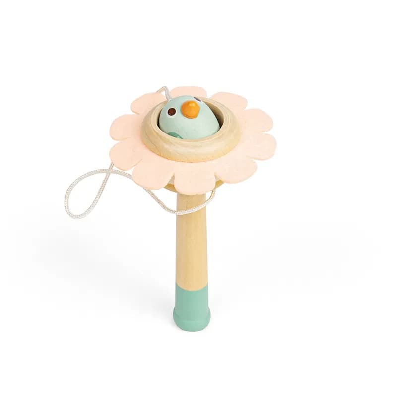 Bigjigs Toys Atrapabolas Flor con Pelota Pájaro