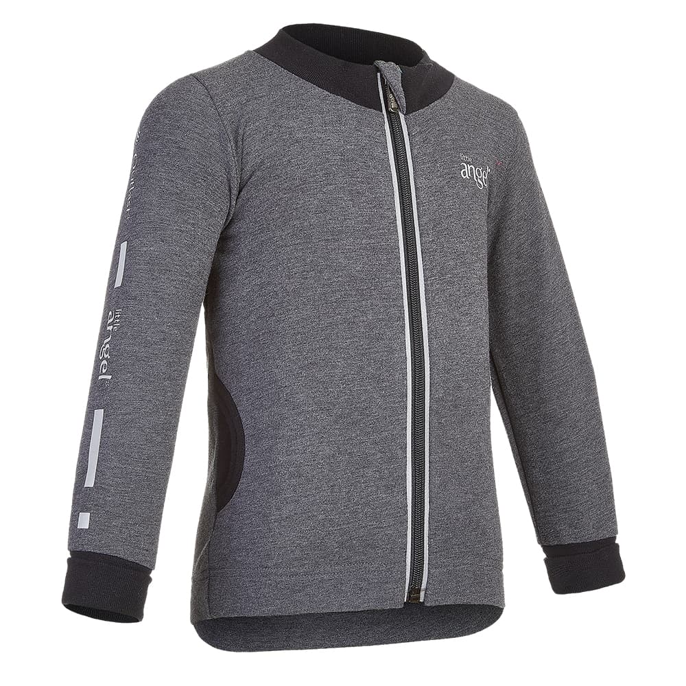 Sudadera REFLEX smock con cremallera Outlast® - jaspeado gris oscuro 92