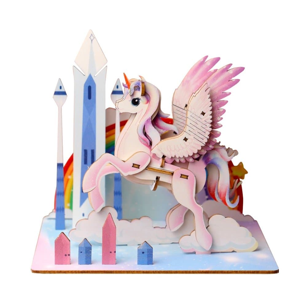 EscapeWelt Puzzle 3D de madera Unicornio