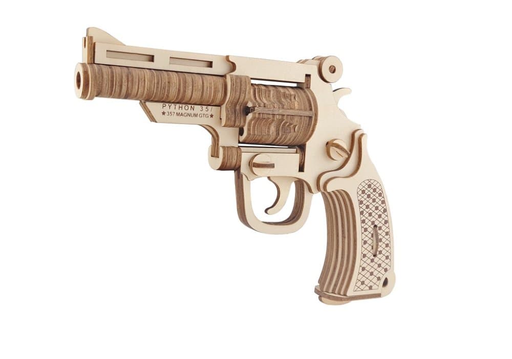 Woodcraft Puzle 3D de Madera Revólver M19