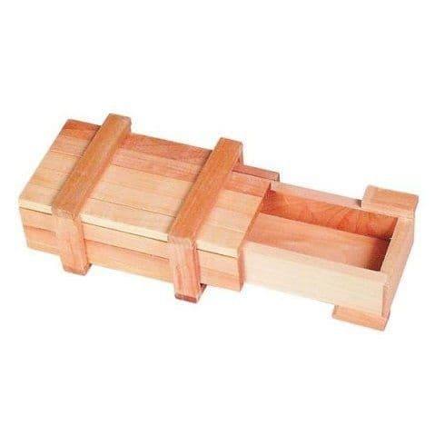 Goki Caja de madera con cajón secreto
