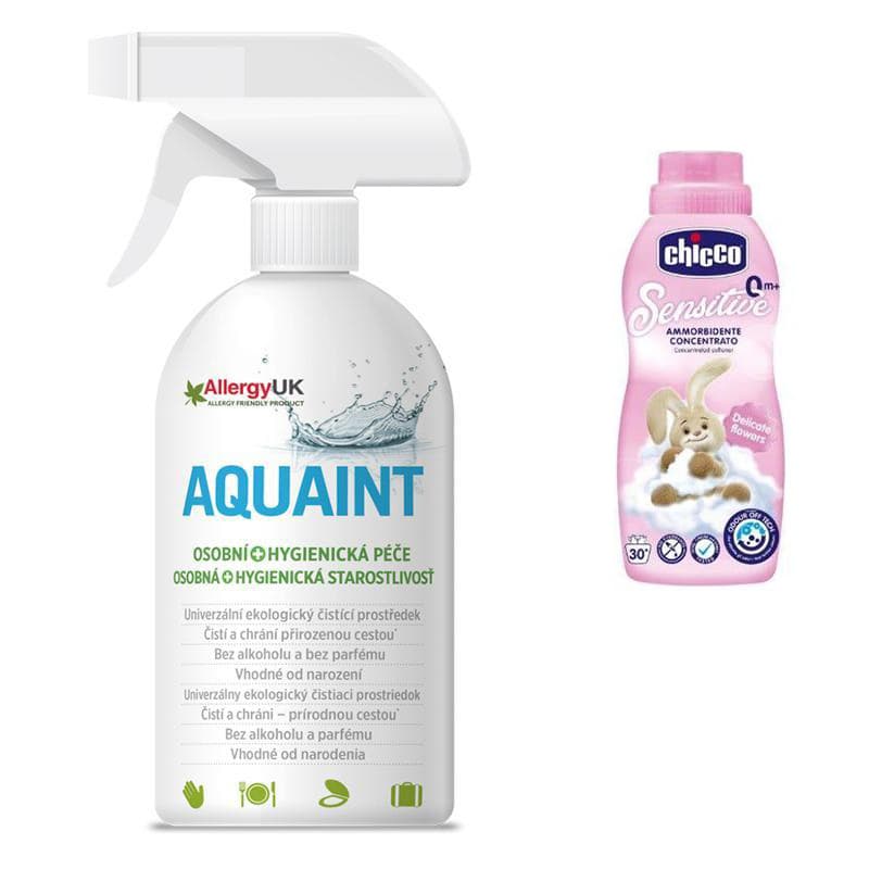CHICCO Suavizante concentrado Abrazo floral, 750 ml + AQUAINT 500 ml