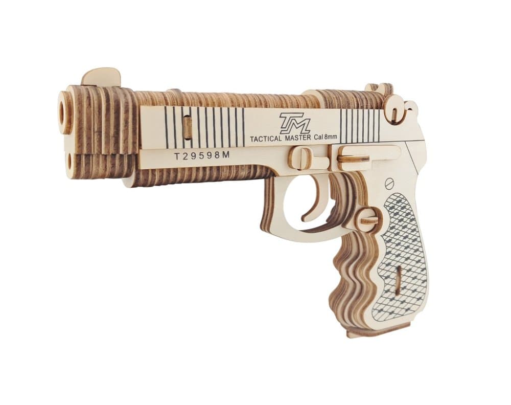 Woodcraft Puzzles 3D de Madera Pistola M92F