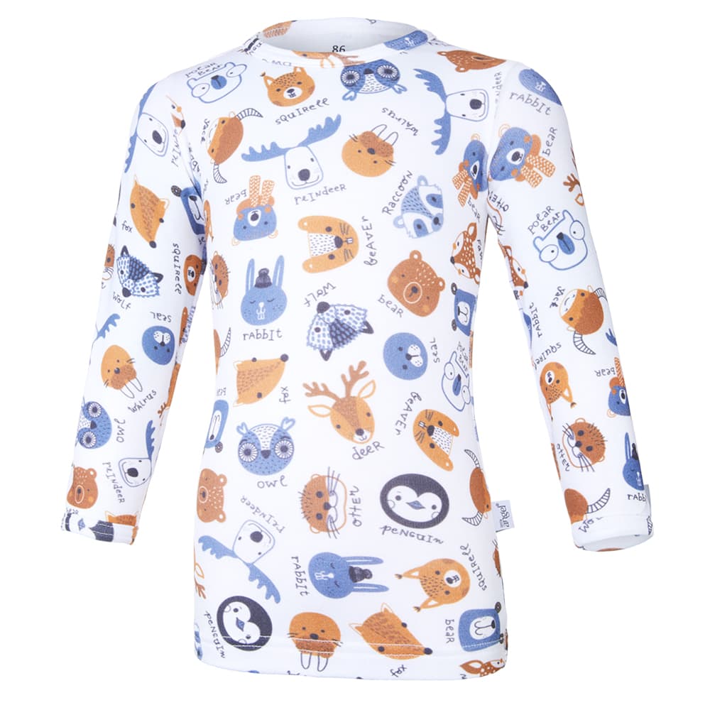 Camiseta deslizante DR TISK Outlast® - animales de colores blancos 86