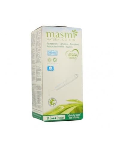 Masmi Tampones Con Aplicador De Carton Masmi Natural Cotton Super 14 Unidades