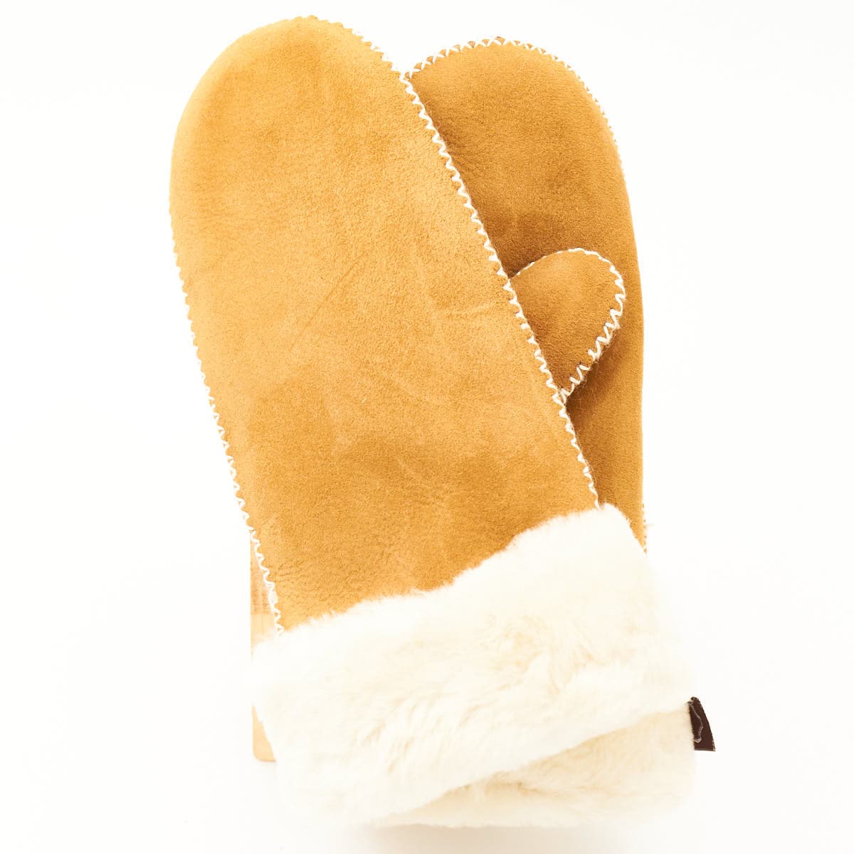 Lapland mitten, merino lamb fur, light brown 8 1/2