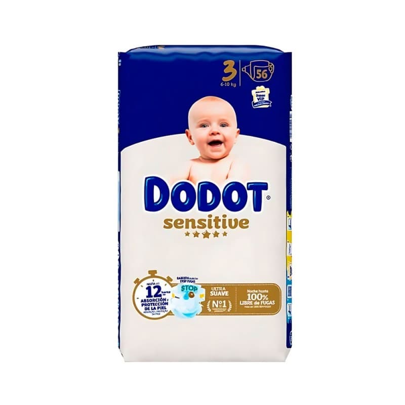 Dodot Sensitive Talla 3 6-10 Kg 56 Uds