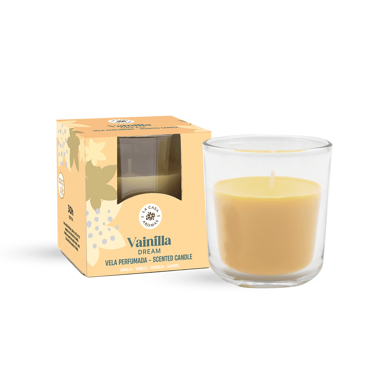 Vela Perfumada Vainilla - Vaso Cristal 140g