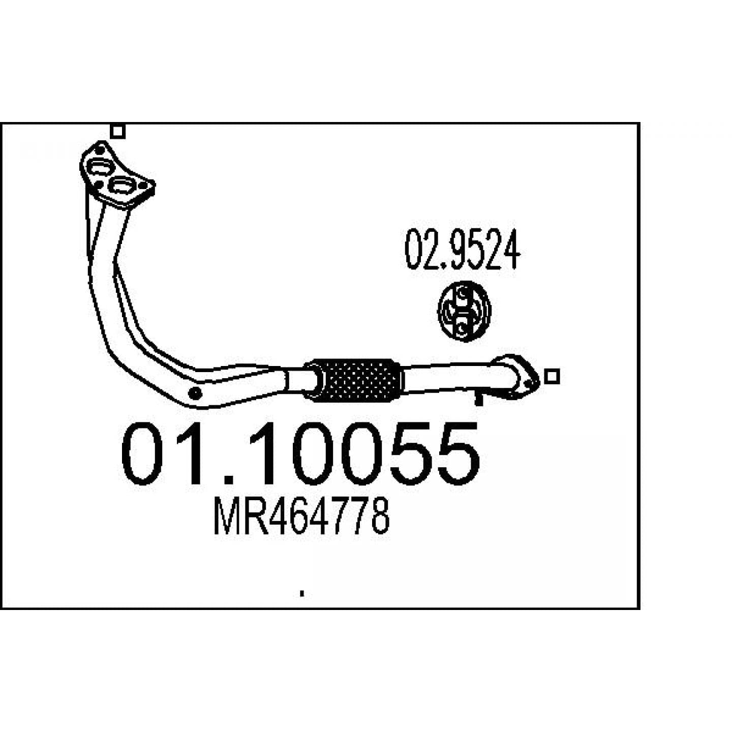 Tubo de escape MTS 01.10055