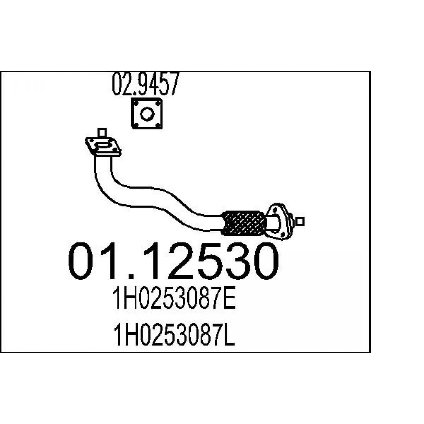Tubo de escape MTS 01.12530