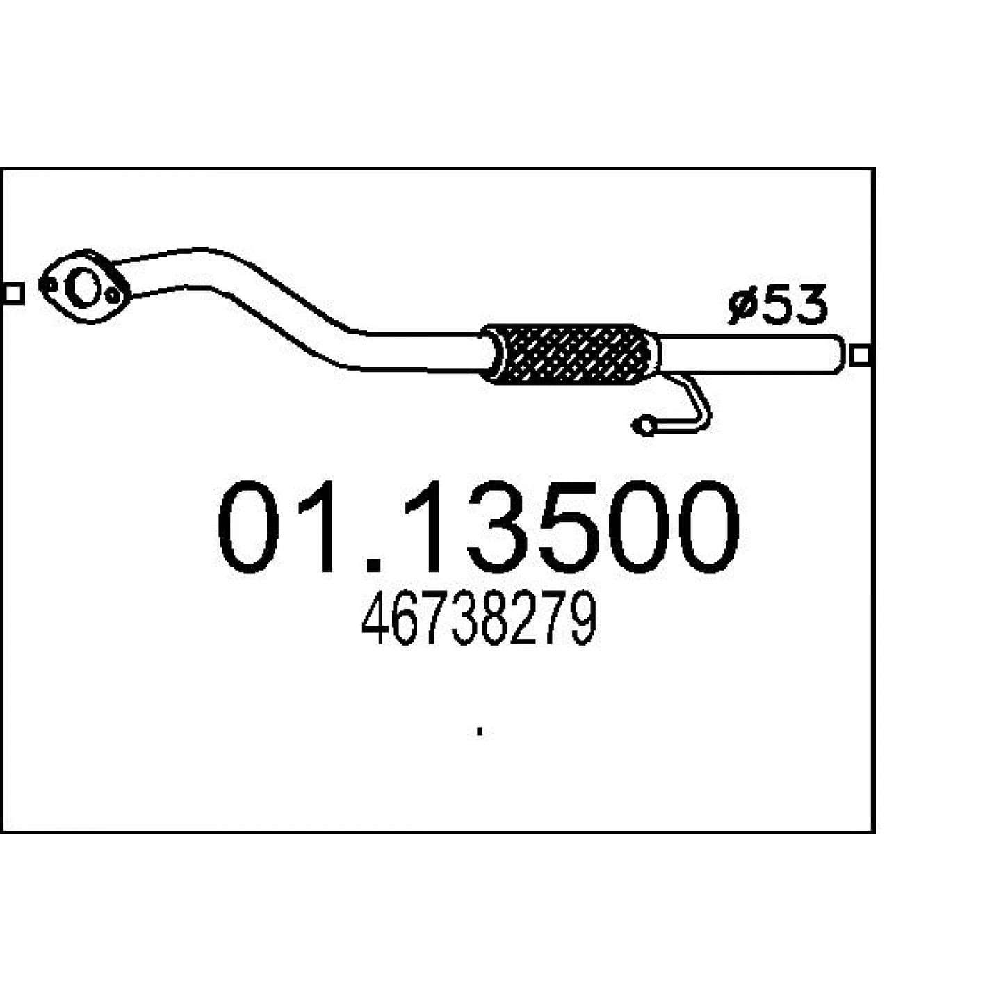 Tubo de escape MTS 01.13500