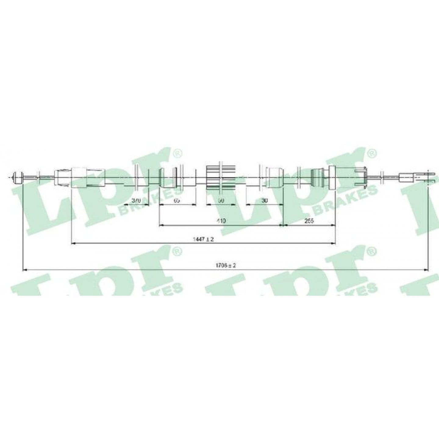 Cable de accionamiento, freno de estacionamiento LPR C1654B