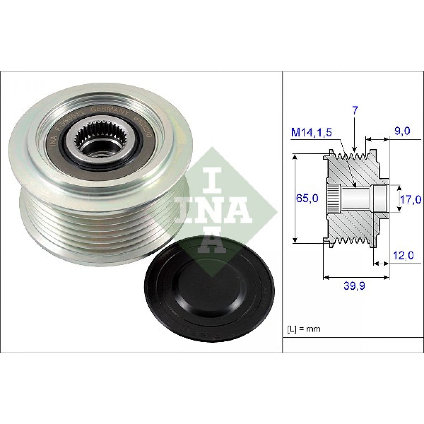 Rueda libre alternador INA 535 0229 10