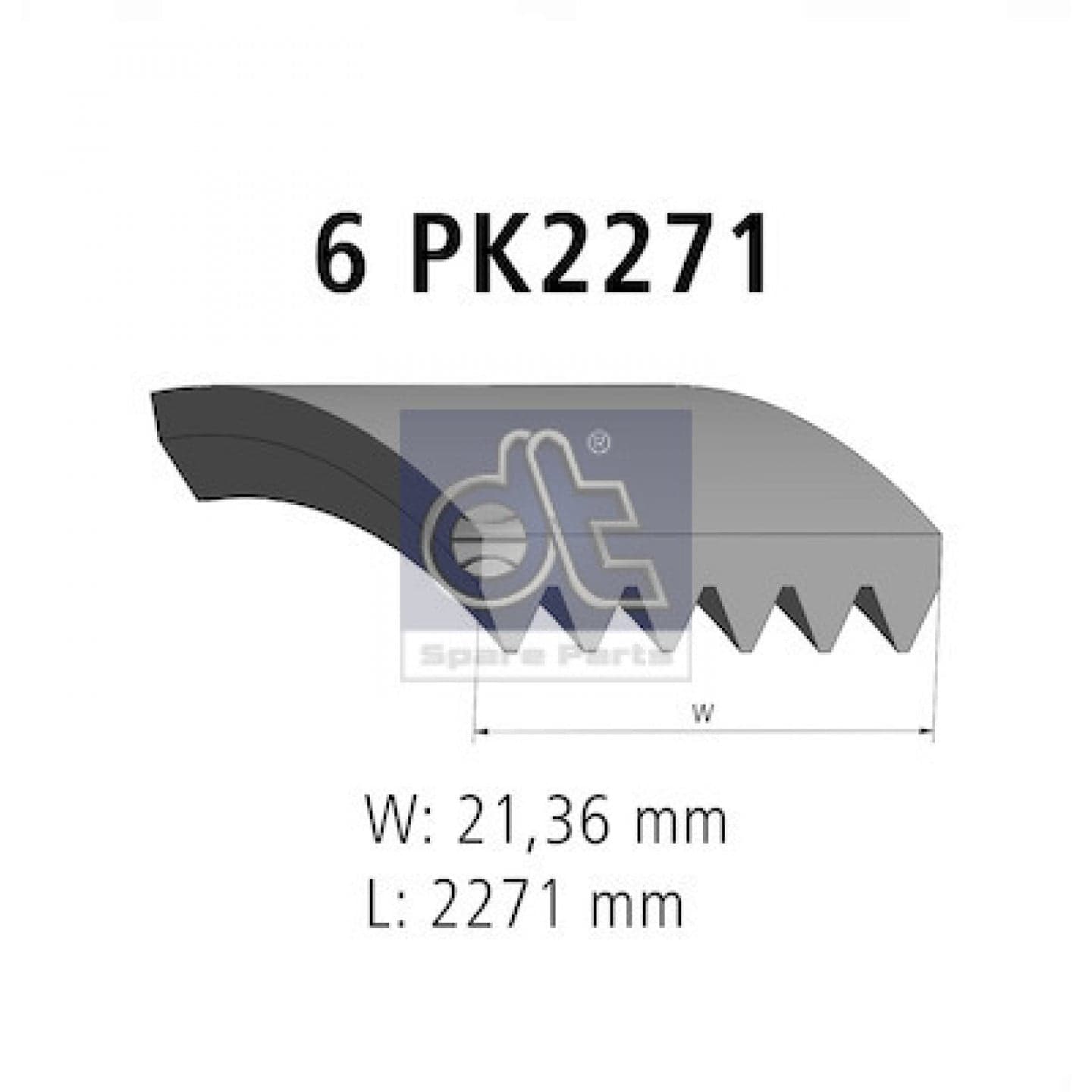 Correa auxiliar-v DT 4.80707 view 2