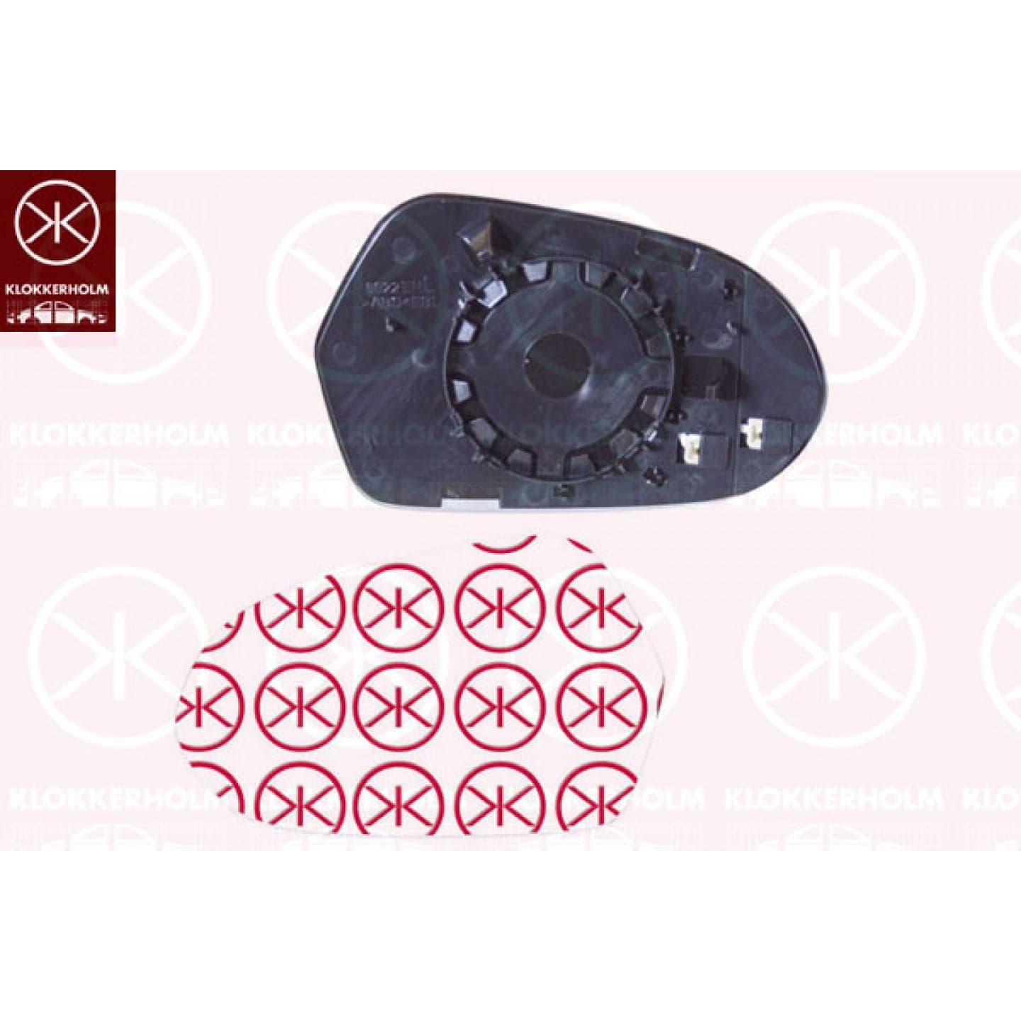 Cristal de espejo, retrovisor exterior KLOKKERHOLM 00321062