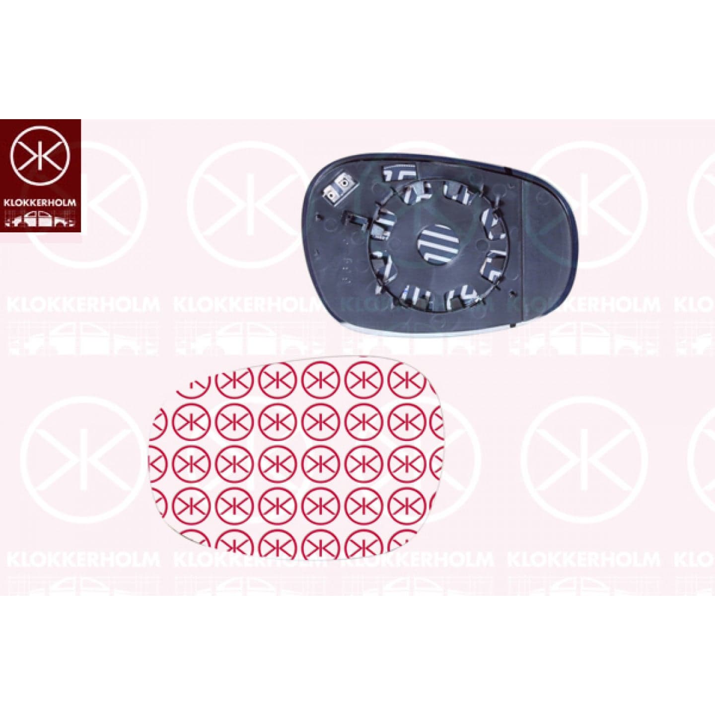 Cristal de espejo, retrovisor exterior KLOKKERHOLM 00621063