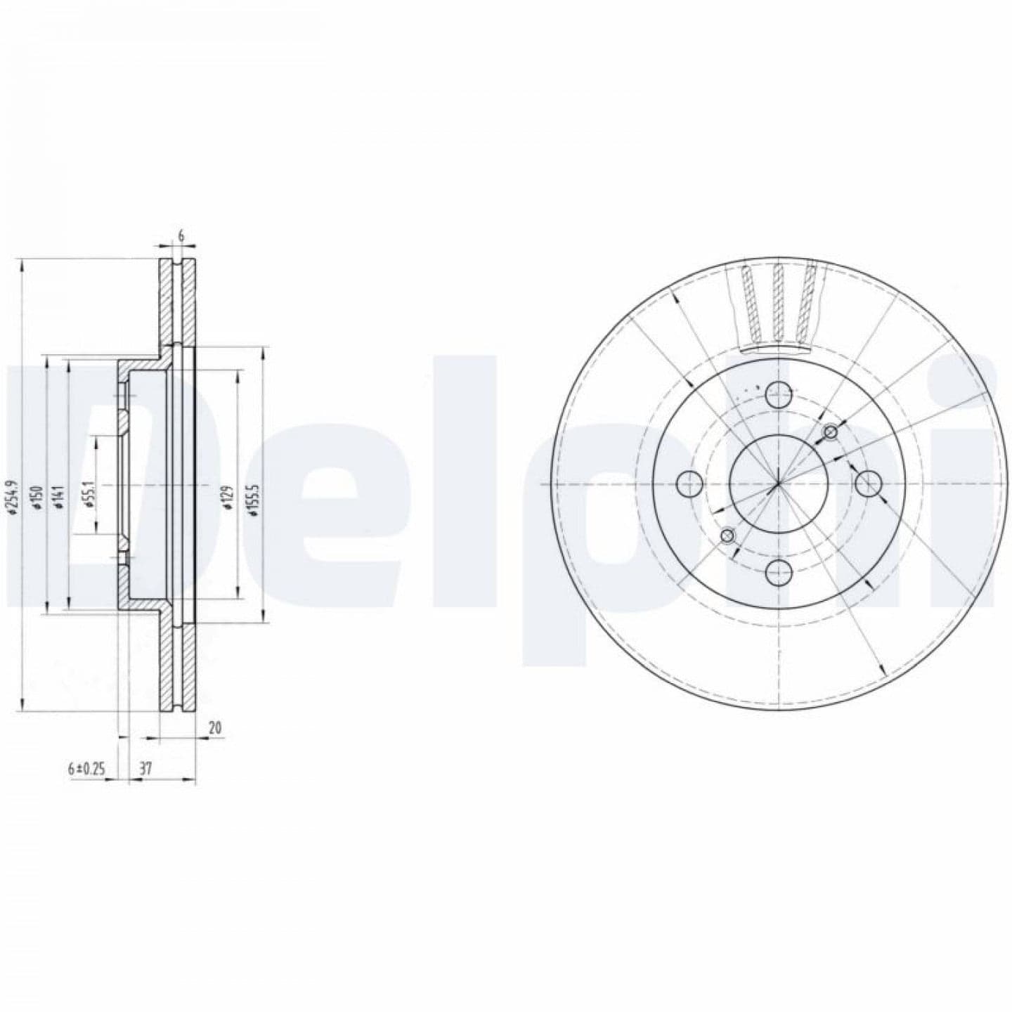 Disco de freno DELPHI BG3520