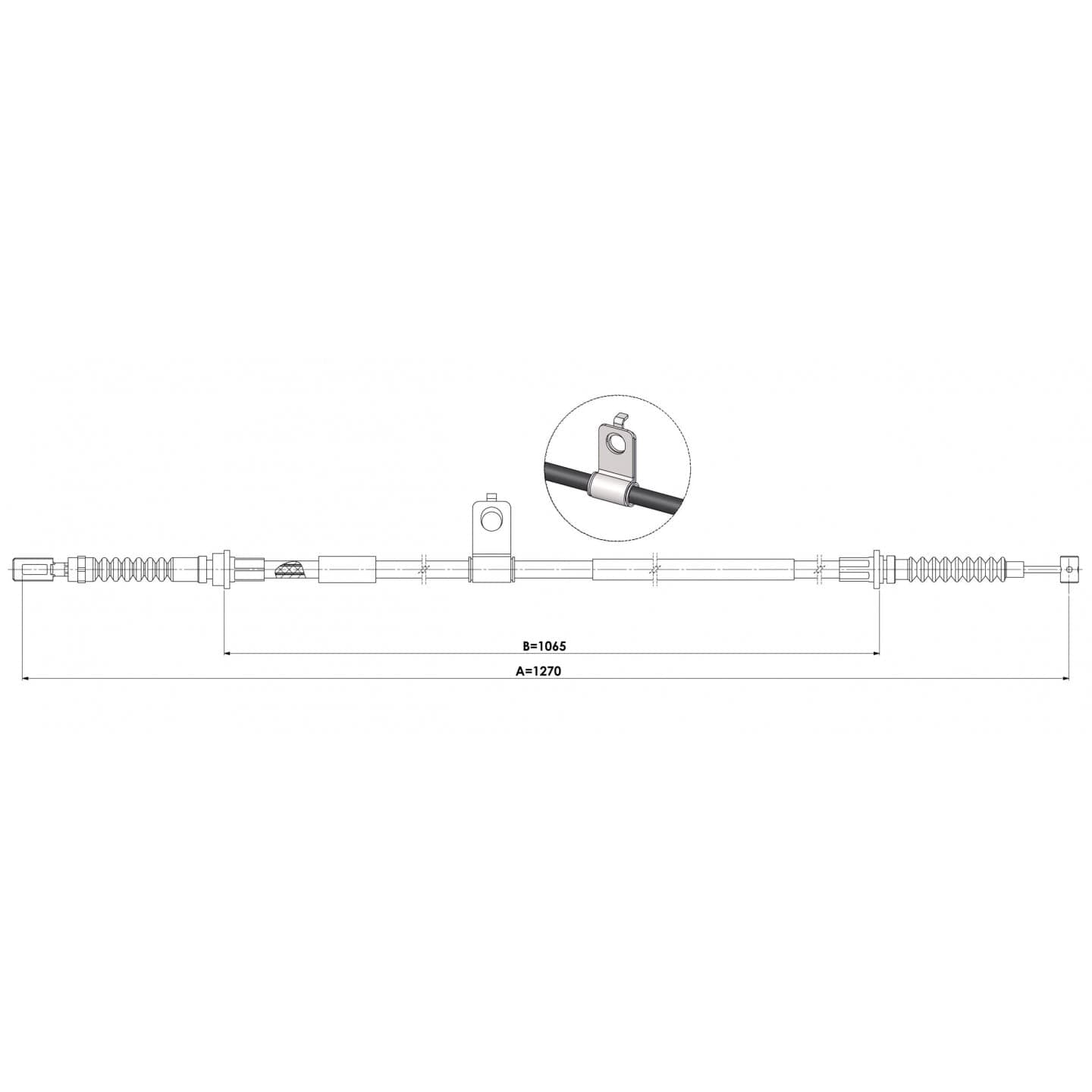 Cable de accionamiento, freno de estacionamiento METZGER 17.0606