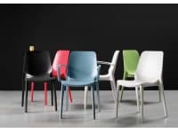 Silla brazos tecnopolimero Ginevra colores Azul