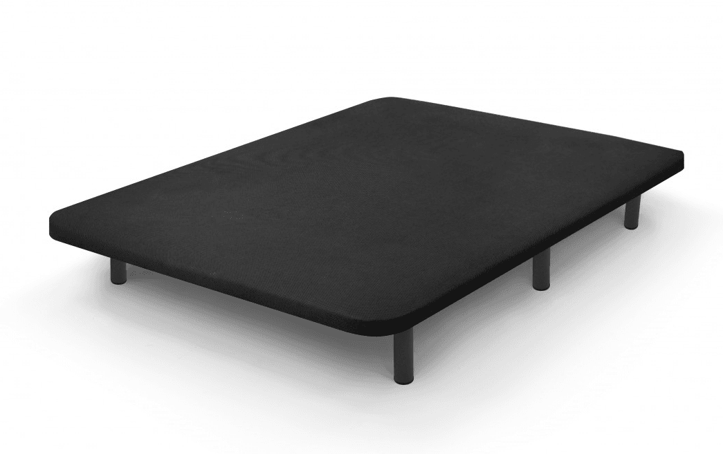 Base tapizada en negro con patas en metal -150 x 190 cm