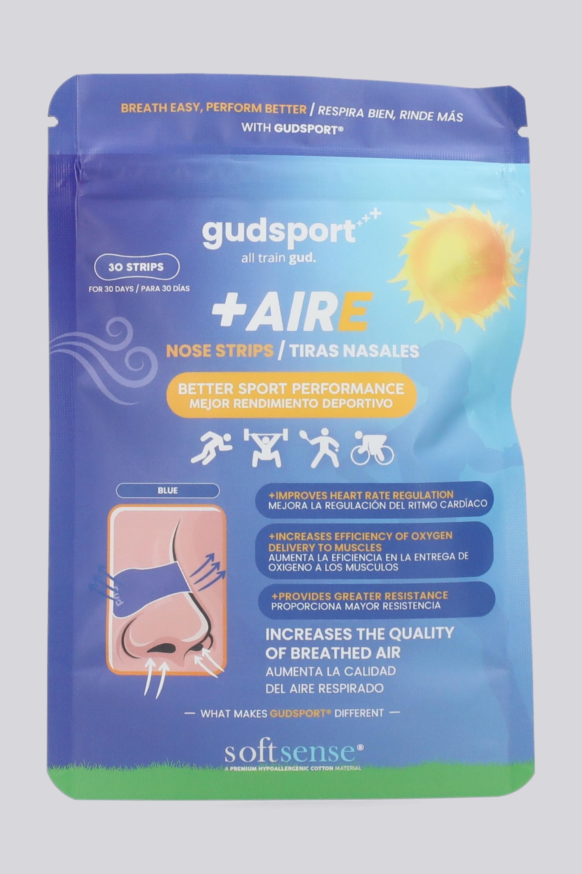 30 Tiras Nasales Gudsport - Azul talla UNICA