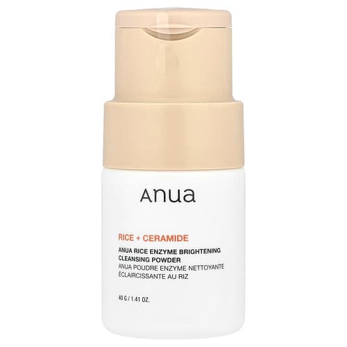 Anua, Polvo de limpieza e iluminación con enzimas de arroz, Arroz y ceramida, 40 g (1,41 oz)