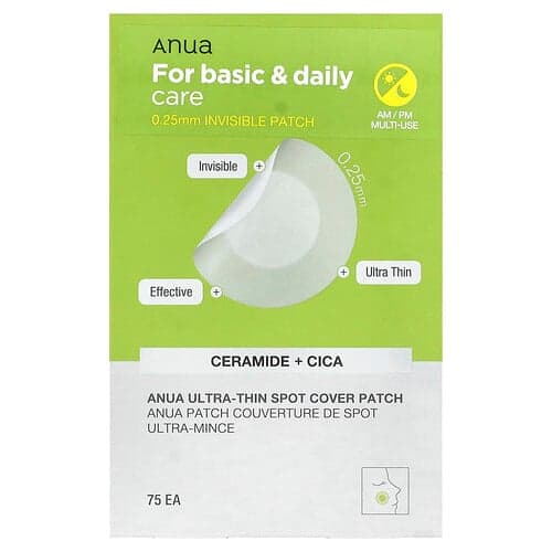 Anua, Parche ultrafino para cubrir manchas, 75 unidades