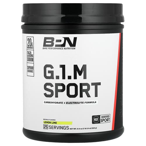 BPN, G.1.M Sport, Suplemento para un rendimiento deportivo superior, Lima-limón, 620 g (1 lb 5.9 oz)