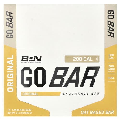 BPN, Go Bar, Barrita de resistencia, Original, 12 barritas, 50 g (1,76 oz) cada una