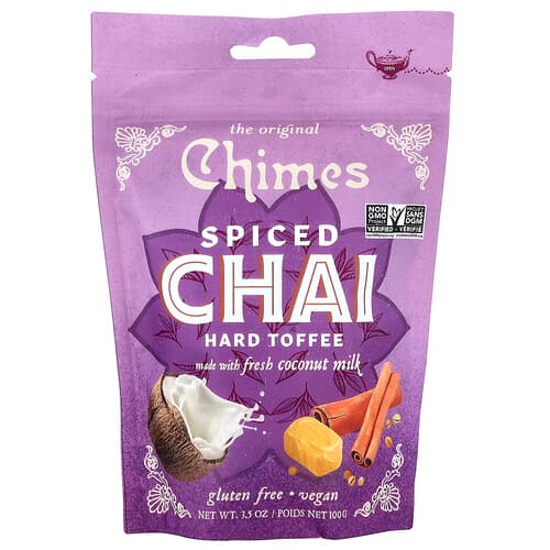 Chimes, Chai especiado, Tofe duro, 100 g (3,5 oz)